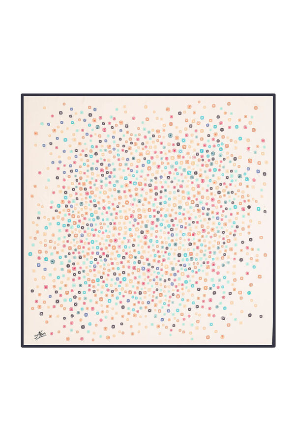 Renkli 90X90 Aker Polyester Tivil - 1
