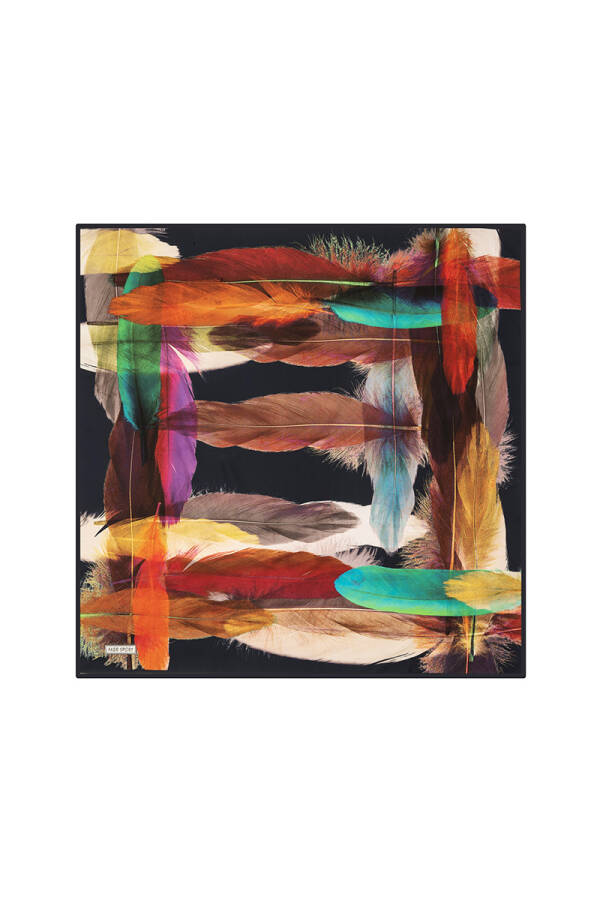 Çiçek Desenli 90X90 Aker Angel Eşarp - 1