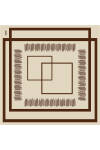 Bej 90X90 İpek Twill Eşarp - 1