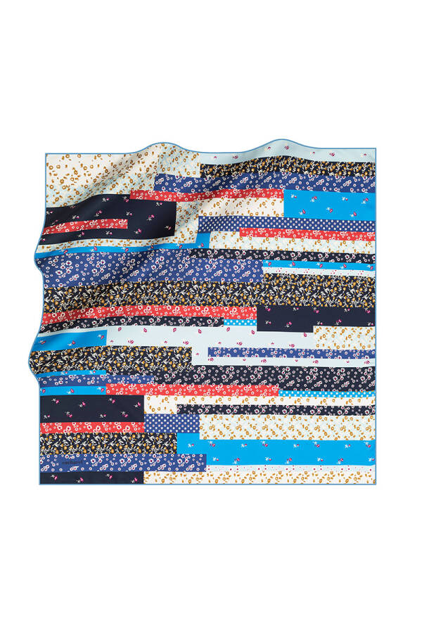 Renkli 90X90 Cacharel Tivil Eşarp - 1