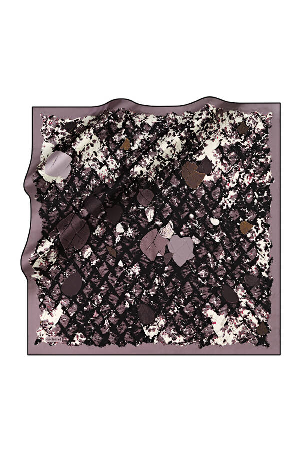 Çiçek Desenli 90X90 Cacharel Tivil Eşarp - 1