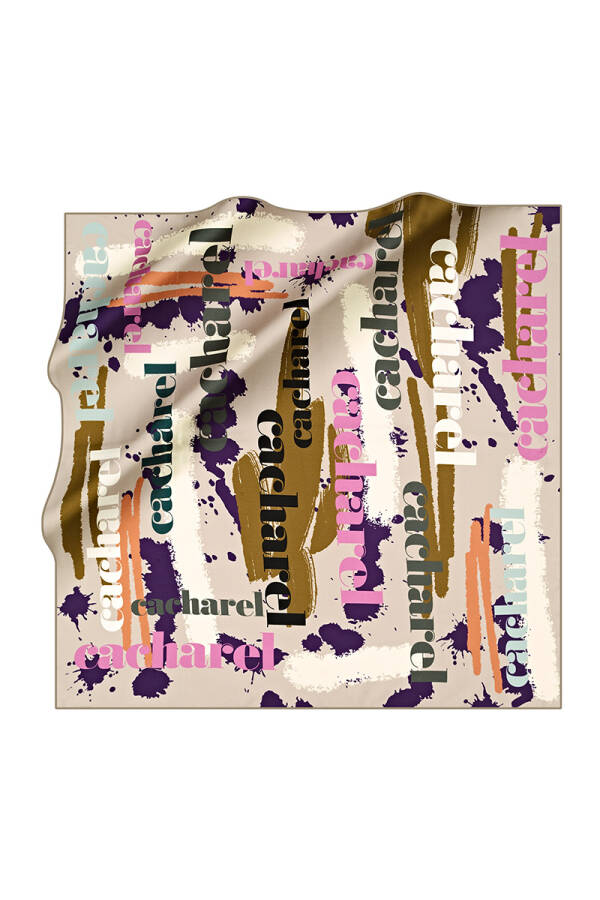 Fırça Desenli 90X90 Cacharel Tivil Eşarp - 1