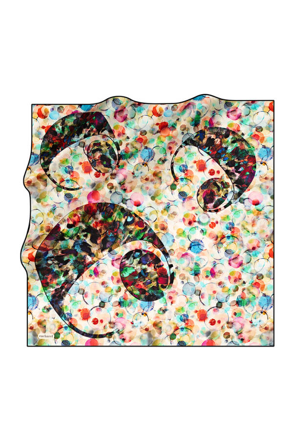 Geometrik Desenli 90X90 Cacharel Tivil Eşarp - 1