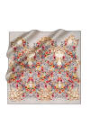 Çiçek Desenli 90X90 İpek Twill Eşarp 