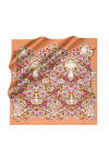 Çiçek Desenli 90X90 İpek Twill Eşarp 
