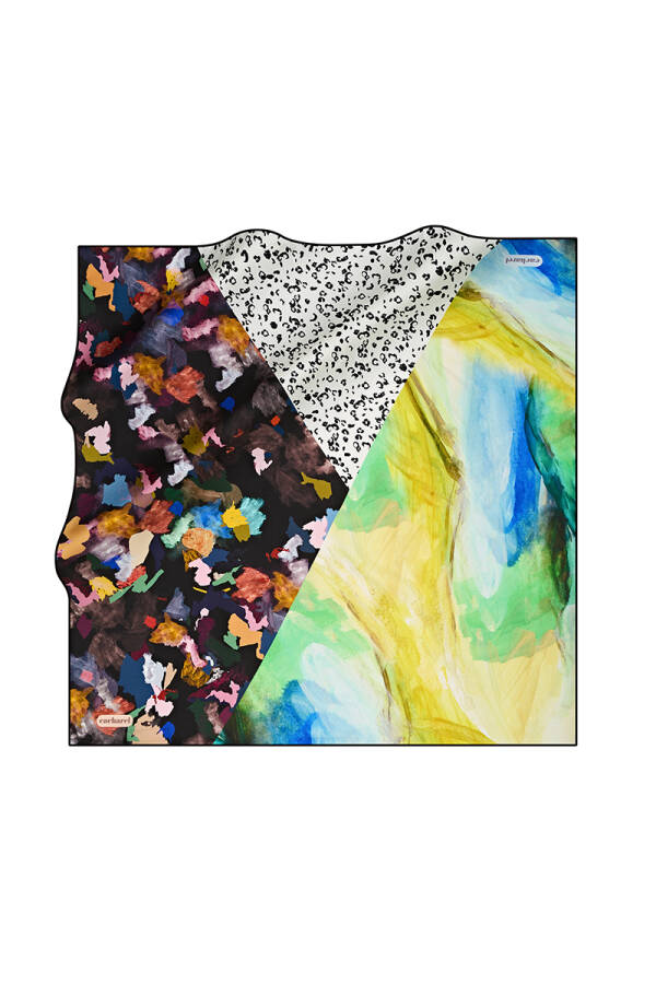 Fırça Desenli 90X90 Cacharel Tivil Eşarp - 1