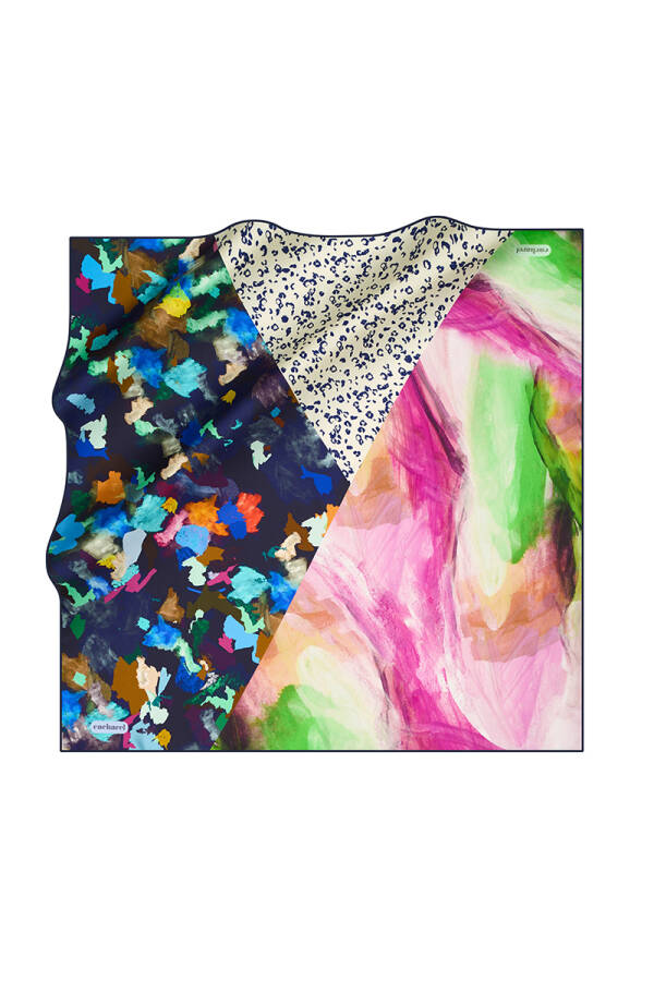 Fırça Desenli 90X90 Cacharel Tivil Eşarp - 1