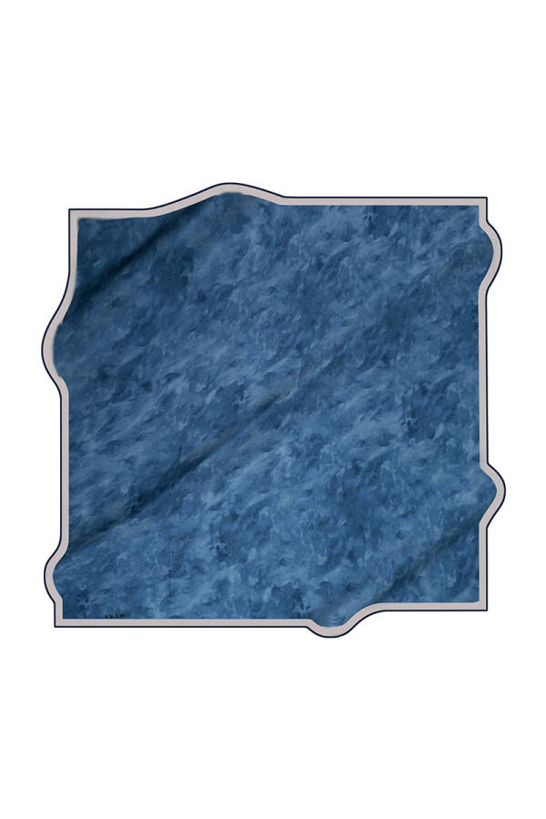 Fırça Desenli 90X90 Aker İpek Koton Eşarp - 1