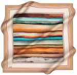 Renkli 90X90 İpek Krep Saten 
