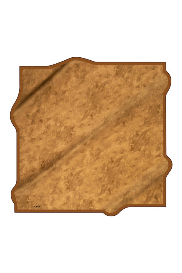 Fırça Desenli 90X90 Aker İpek Krep Saten Eşarp - 1
