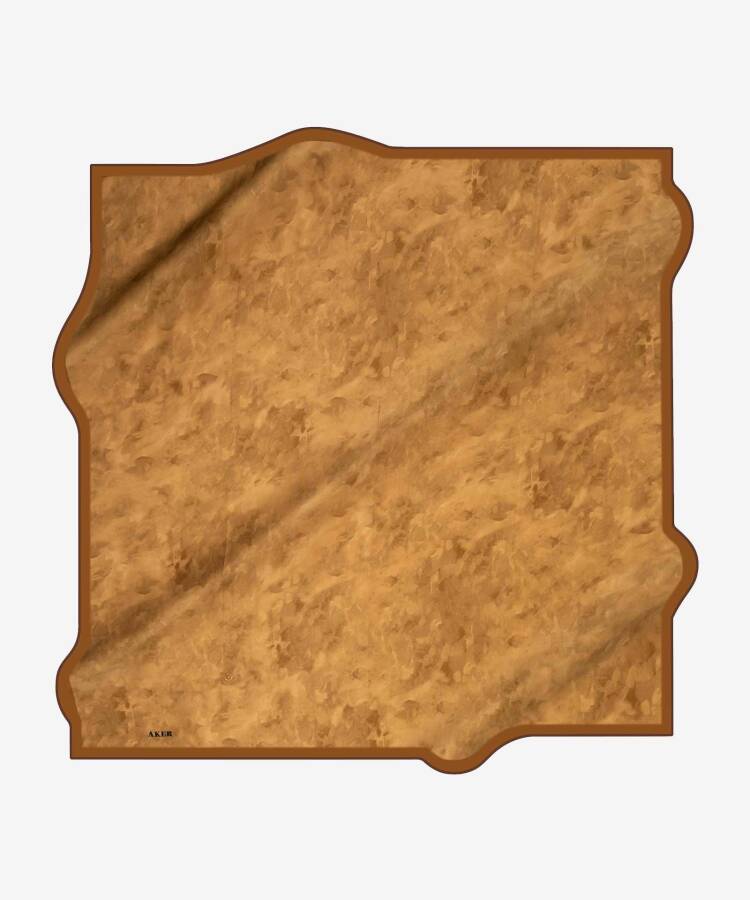 Fırça Desenli 90X90 Aker İpek Krep Saten Eşarp - 2