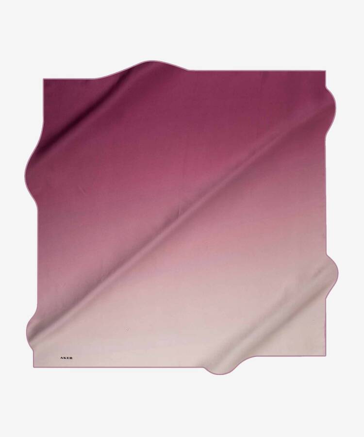 Fırça Desenli 90X90 Aker İpek Krep Saten Eşarp - 2
