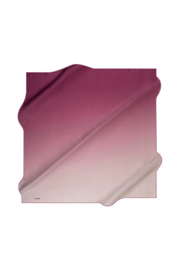 Renkli 90X90 İpek Krep Saten Eşarp - 1