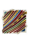 Geometrik Desenli 90X90 İpek Krep Saten 