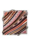 Geometrik Desenli 90X90 İpek Krep Saten 