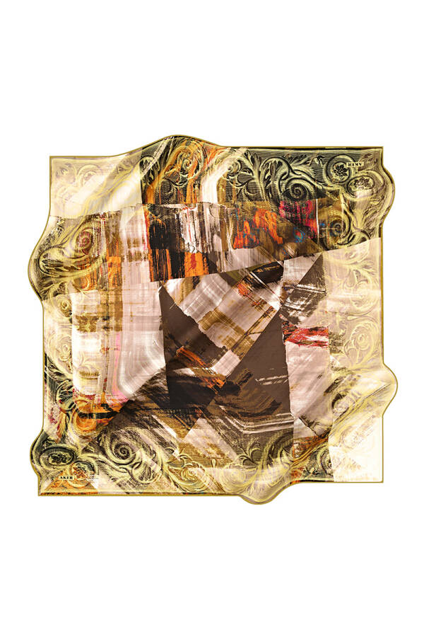 Renkli 90X90 İpek Krep Saten - 1