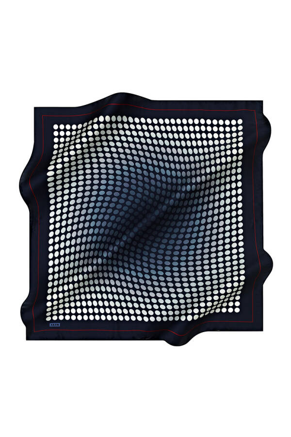Geometrik Desenli 90X90 İpek Krep Saten - 1