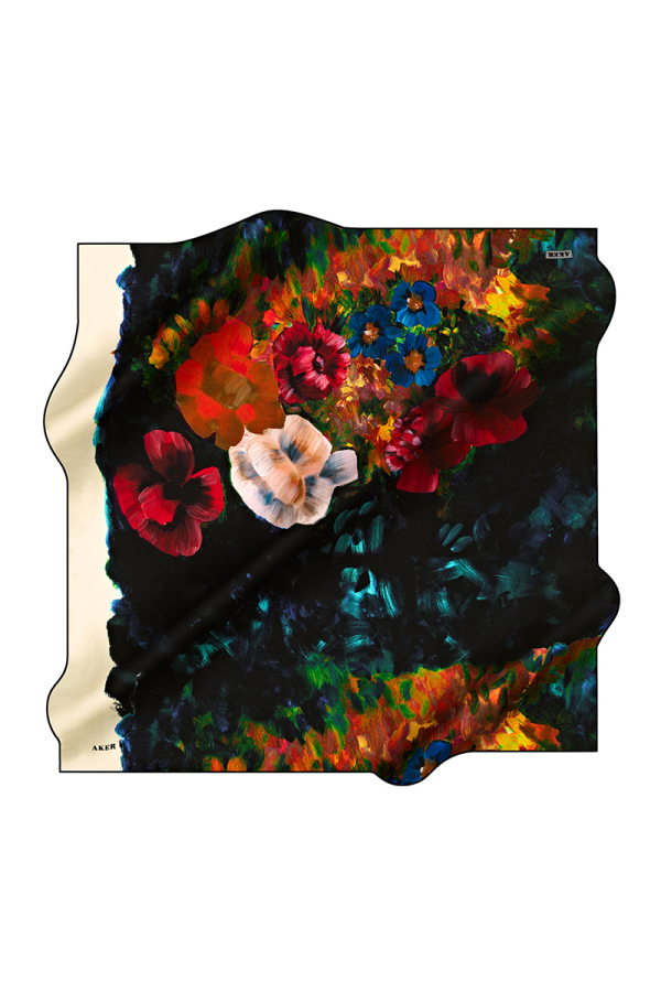 Renkli 90X90 İpek Krep Saten - 1