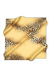 Leopar Desenli 90X90 İpek Krep Saten 