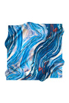 Mavi 90X90 İpek Krep Saten 
