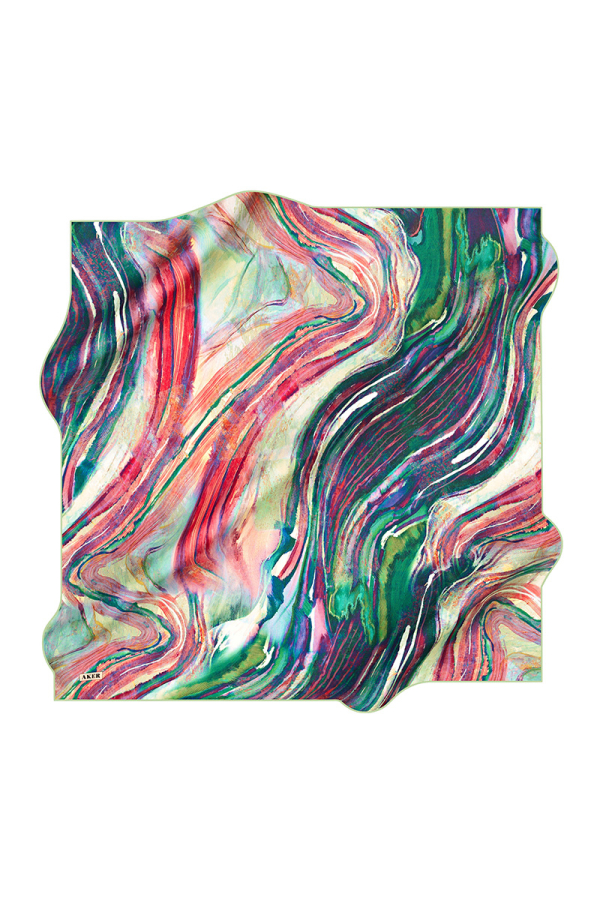 Renkli 90X90 İpek Krep Saten - 1