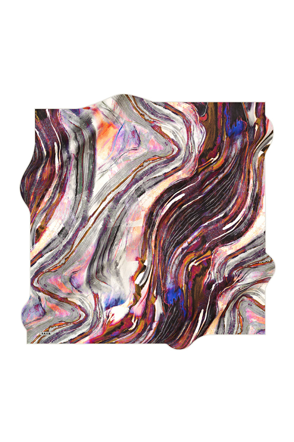 Renkli 90X90 İpek Krep Saten - 1