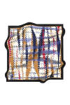 Geometrik Desenli 90X90 İpek Krep Saten 
