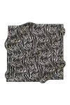 Geometrik Desenli 90X90 İpek Krep Saten 