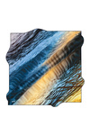 Mavi 90X90 İpek Krep Saten 