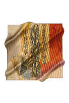 Geometrik Desenli 90X90 İpek Krep Saten 