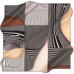 Renkli 90X90 İpek Krep Saten 
