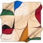 Renkli 90X90 İpek Krep Saten 