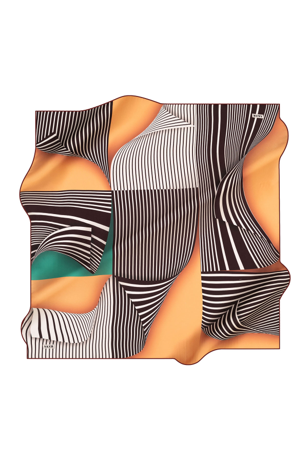 Renkli 90X90 İpek Krep Saten - 1