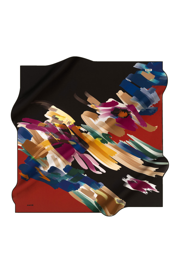 Renkli 90X90 İpek Krep Saten - 2