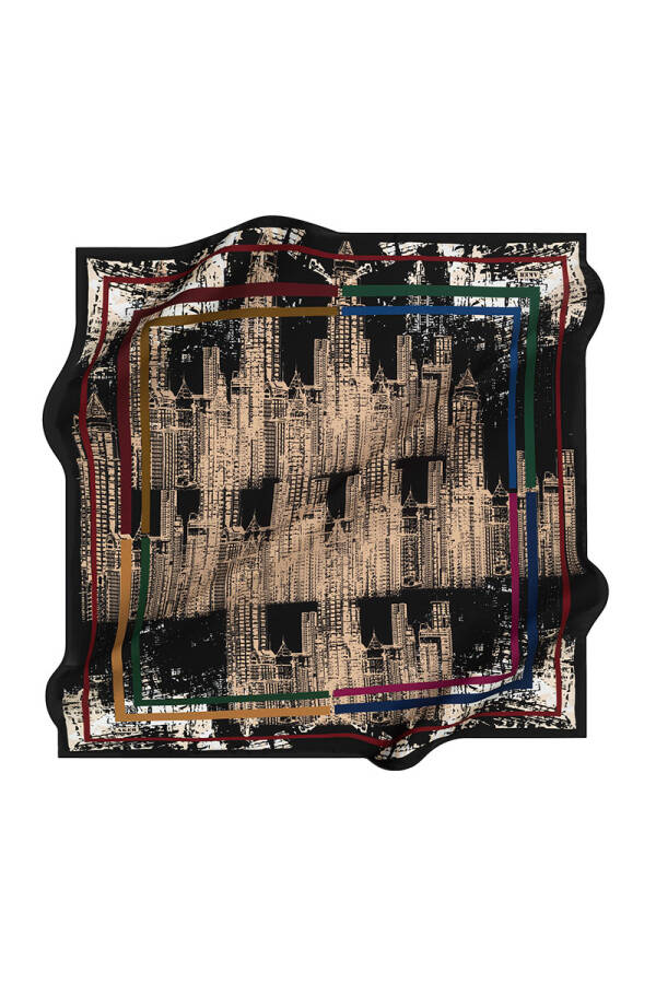 Renkli 90X90 İpek Tivil - 1