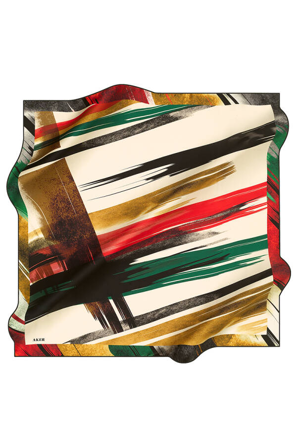 Fırça Desenli 90X90 İpek Tivil - 1