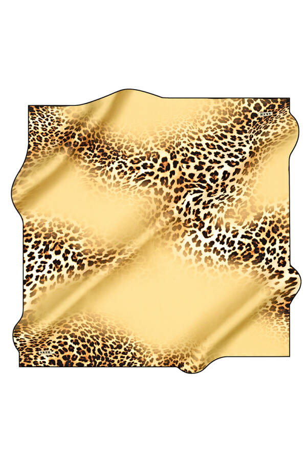 Leopar Desenli 90X90 İpek Tivil - 1