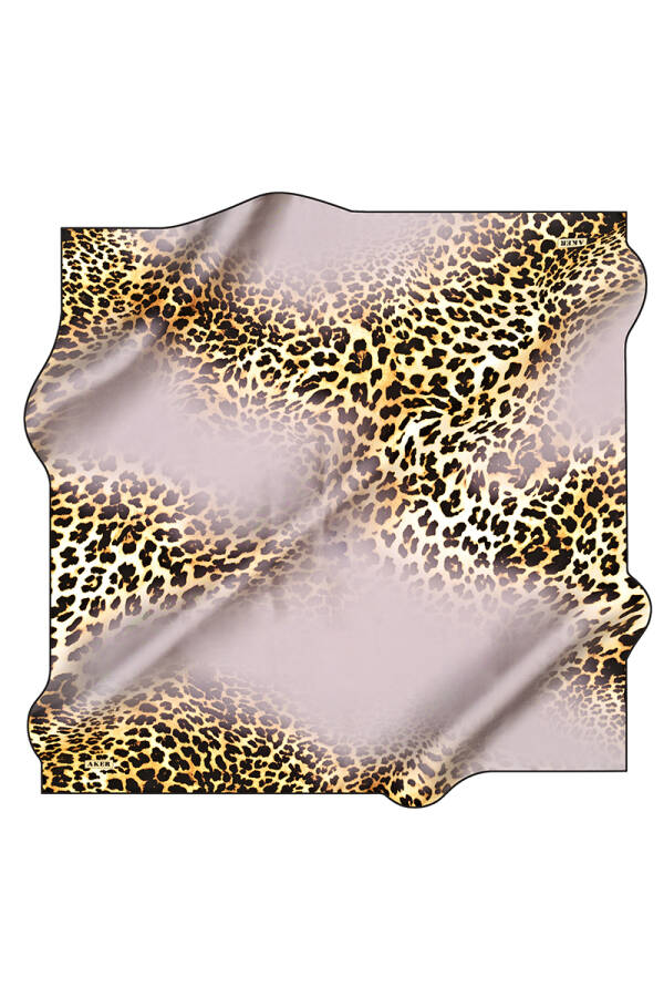 Leopar Desenli 90X90 İpek Tivil - 1