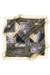 Etnik Desenli 90X90 İpek Tivil 