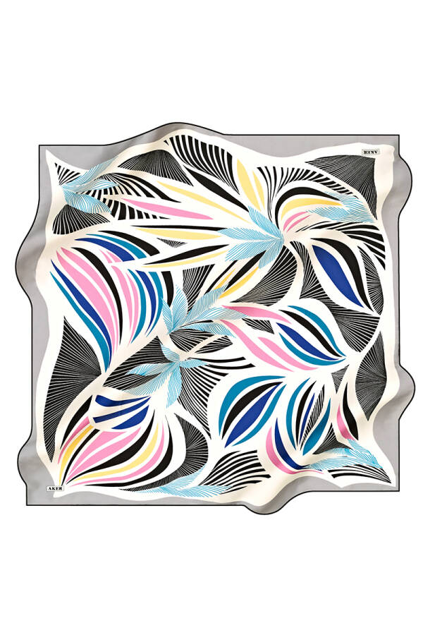 Çiçek Desenli 90X90 İpek Tivil - 1