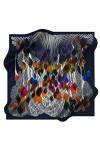 Geometrik Desenli 90X90 İpek Tivil 