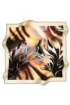 Geometrik Desenli 90X90 İpek Tivil - 1