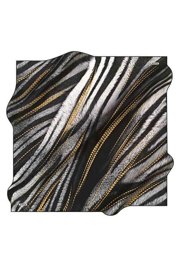 Renkli 90X90 İpek Tivil - Aker