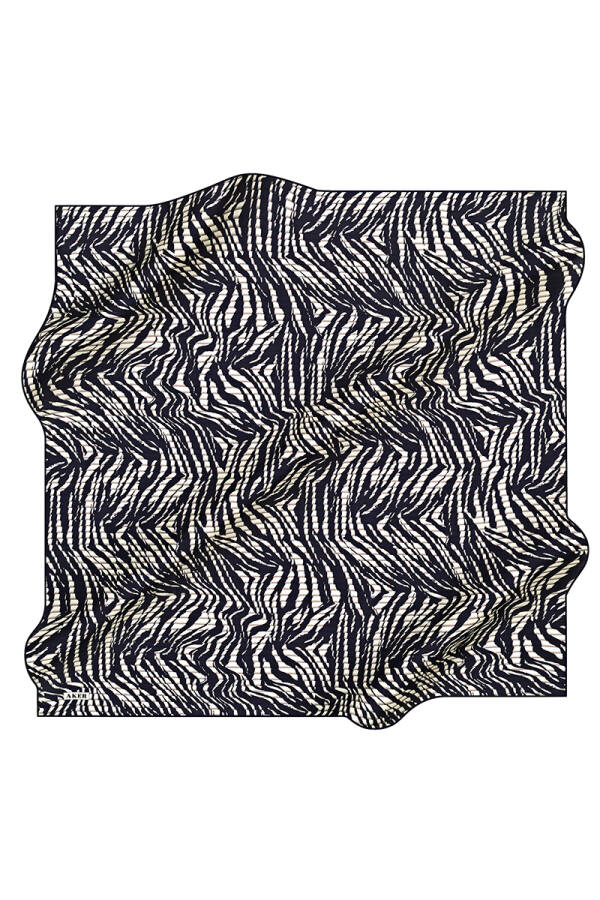 Geometrik Desenli 90X90 İpek Tivil - 1