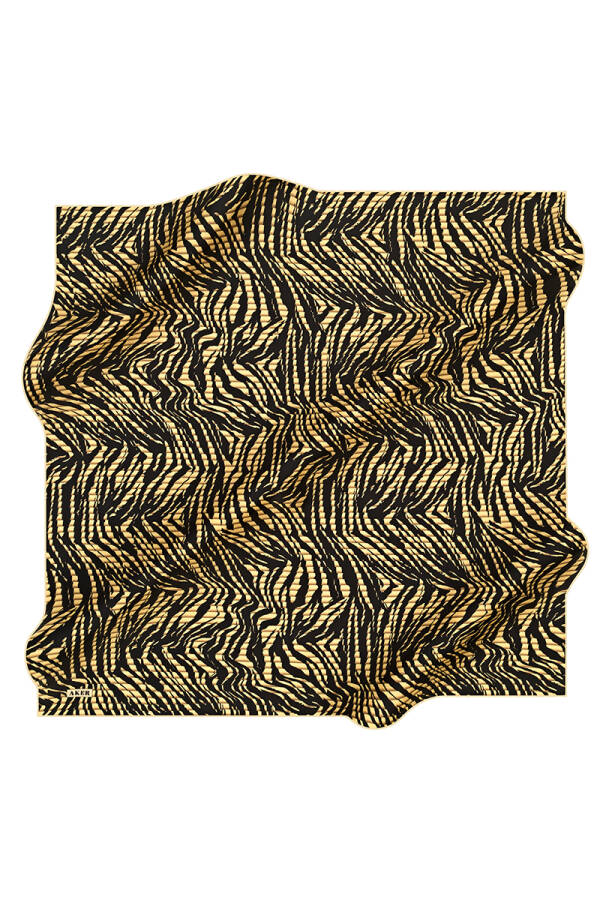 Geometrik Desenli 90X90 İpek Tivil - 1