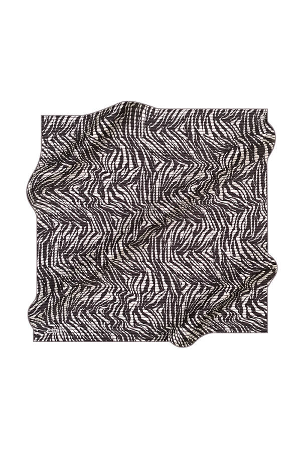 Geometrik Desenli 90X90 İpek Tivil - 1