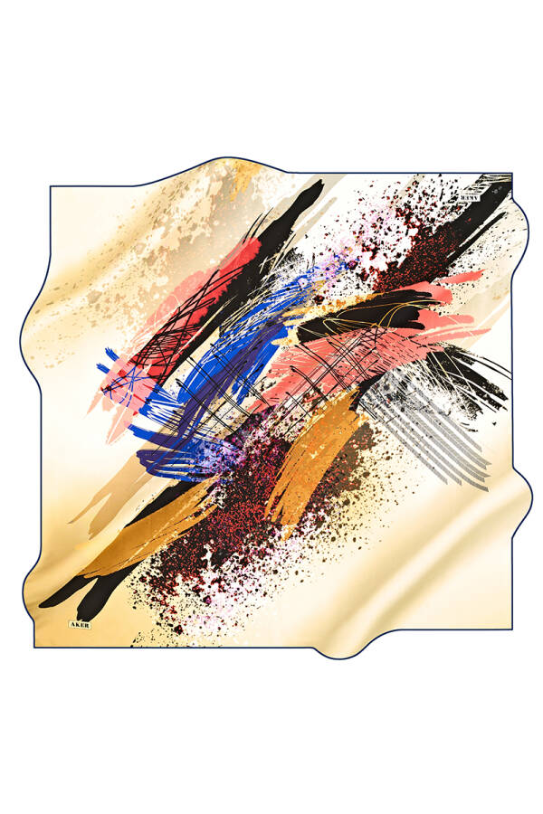 Fırça Desenli 90X90 İpek Tivil - 1