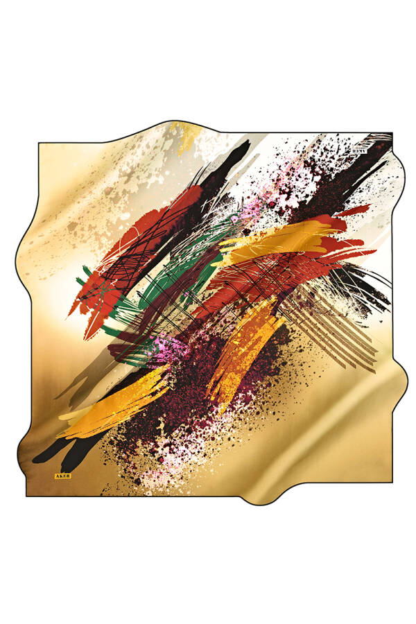 Fırça Desenli 90X90 İpek Tivil - 1
