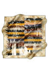 Geometrik Desenli 90X90 İpek Tivil 