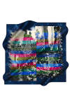 Geometrik Desenli 90X90 İpek Tivil 
